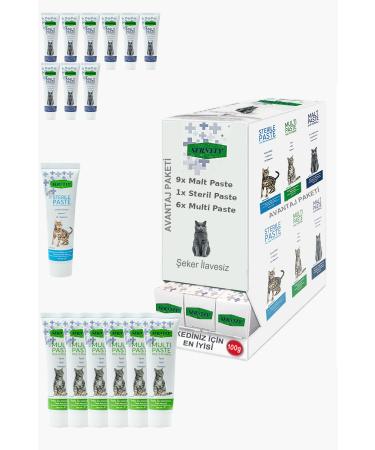 Sernely Cat Malt Advantageous Package (Malt Paste 9x100gr Multi Paste 6x100gr Sterile Paste 1x100gr)-1213
