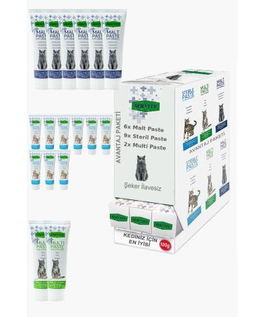 Sernely Cat Malt Advantageous Package (Sterile Paste 9x100gr Malt Paste 6x100gr Multi Paste 2x100gr)-1148