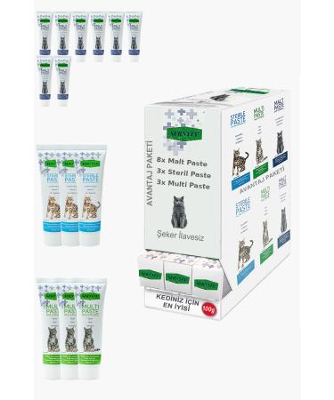 Sernely Cat Malt Advantageous Package (Malt Paste 8x100gr Sterile Paste 3x100gr Multi Paste 3x100gr)-1297