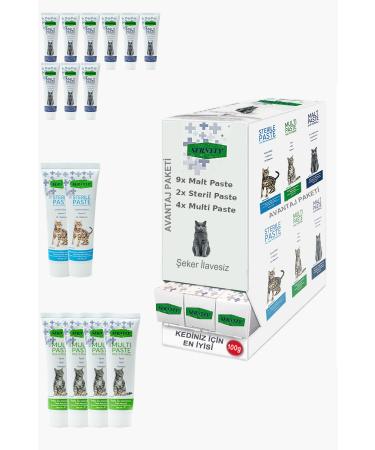 Sernely Cat Malt Advantageous Package (Malt Paste 9x100gr Multi Paste 4x100gr Sterile Paste 2x100gr)-1163