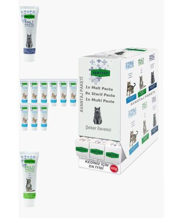 Sernely Cat Malt Advantageous Package (Sterile Paste 9x100gr Multi Paste 1x100gr Malt Paste 1x100gr)-1169