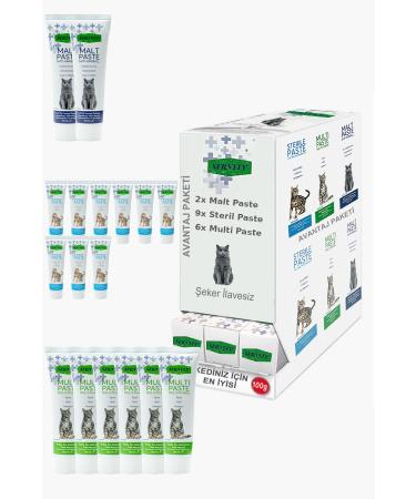 Sernely Cat Malt Advantageous Package (Sterile Paste 9x100gr Multi Paste 6x100gr Malt Paste 2x100gr)-1131