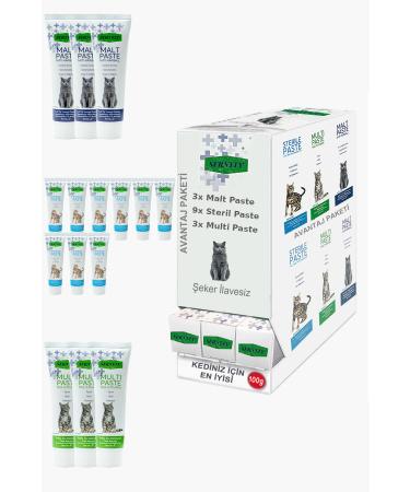 Sernely Cat Malt Advantageous Package (Sterile Paste 9x100gr Multi Paste 3x100gr Malt Paste 3x100gr)-1091