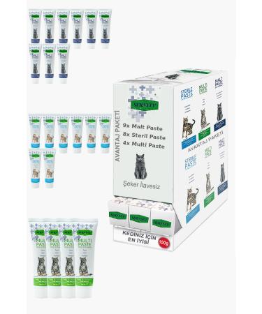 Sernely Cat Malt Advantageous Package (Malt Paste 9x100gr Sterile Paste 8x100gr Multi Paste 4x100gr)-1084