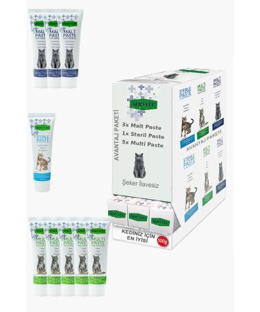 Sernely Cat Vitamin Advantage Package (Multi Paste 5x100gr Malt Paste 3x100gr Sterile Paste 1x100gr)-1653