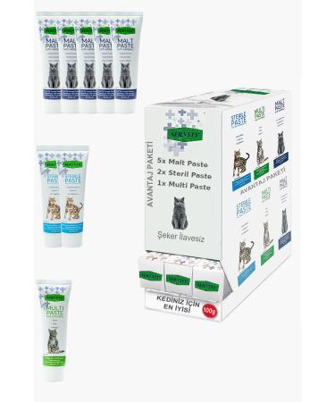 Sernely Cat Vitamin Advantage Package (Malt Paste 5x100gr Sterile Paste 2x100gr Multi Paste 1x100gr)-1657