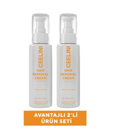 Ceelini 2-Pack Hair Removal and Hair Root Reducing Cream Suitable for All Skin Types 100 ML