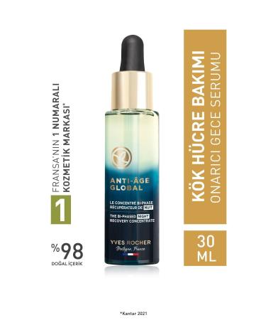 Yves Rocher Anti-Aging Herbal Stem Cell Care Anti-age Global - Niacinamide & Hyaluronic Acid - Night Serum