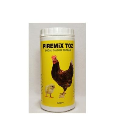 PiREMiX Pir-500 Chicken Lice Preventing Natural Diatomaceous Earth for All Poultry Di-ar Ultra -500 gr