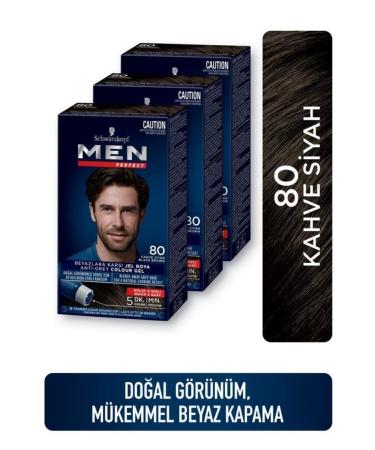 Men Perfect Hair Dye 80 - Brown Black X 3 Pieces