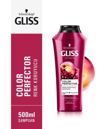 Gliss Color Perfector Color Protection Shampoo - With Hyaluron Elixir and Cranberry Extract 500 ml X 3 Pcs - Buy Online on GoSupps.com