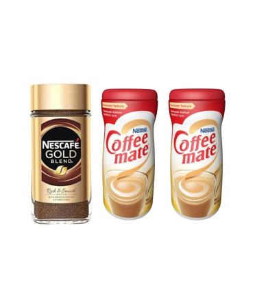 Nescafe Advantageous Package 200 Gr Glass Jar Gold And 2 Li Nestle Coffee Mate 400 Gr * 2