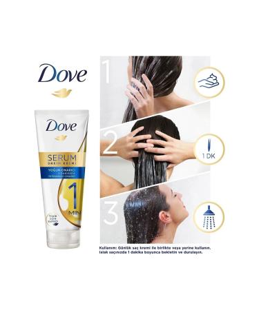 Dove 1 Minute Serum Hair Care Conditioner Intensive Repair 170 Ml - 3-Pack Advantage Pack - Buy Online on GoSupps.com