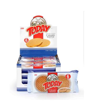 Elvan Today Caramel Waffle 132 Gr. 12 Pieces (1 Box)