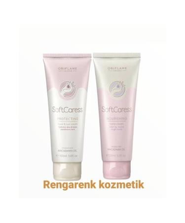 Oriflame Softcaress Protective Hand and Nail Cream +softcaress Nourishing Hand Cream 150 Ml Large Size