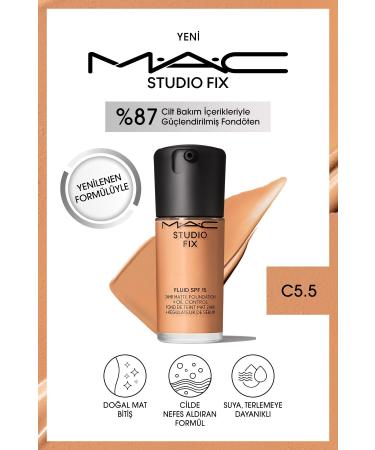 Mac STUDIO FIX FLUID SPF 15 MATTE FOUNDATION-C5.5 30 ML DEMBA5781
