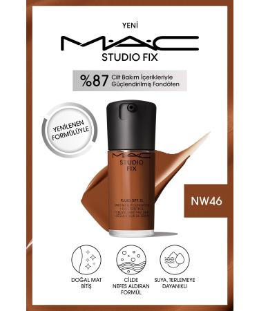 Mac STUDIO FIX FLUID SPF 15 MATTE FOUNDATION-NW46 30 ML DEMBA5767