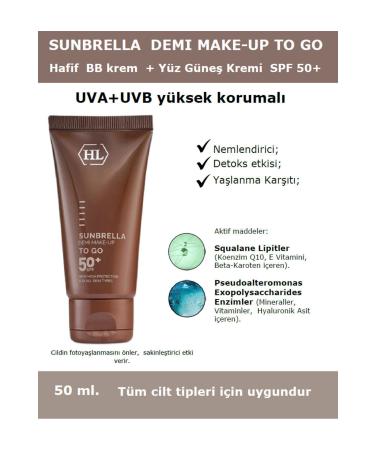 HL Cosmetics Sunbrella Bb Cream Face Sunscreen Spf-50 Anti-Aging And Cream 50ml