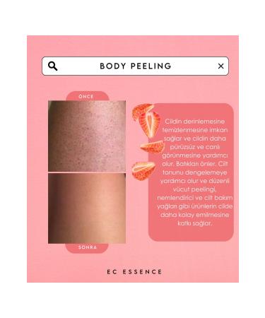 EC Cosmetics Body Scrub Anti-Stain and Ingrown Body Peeling | Nourishing Moisturizing | Strawberry & Mango 250 ml - Buy Online on GoSupps.com