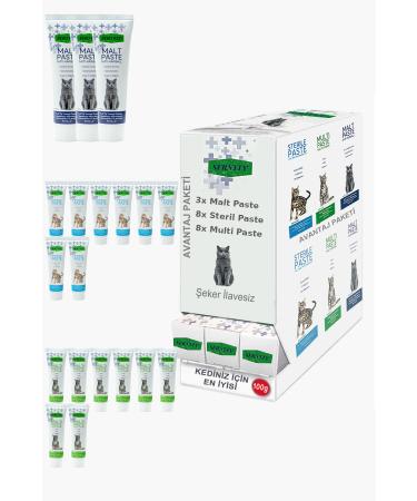 Sernely Cat Malt Advantageous Package (Sterile Paste 8x100gr Multi Paste 8x100gr Malt Paste 3x100gr)-1288