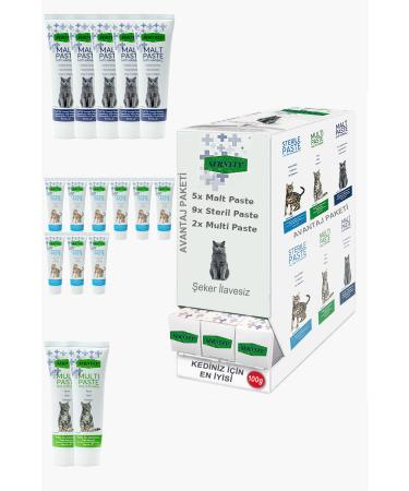 Sernely Cat Malt Advantageous Package (Sterile Paste 9x100gr Malt Paste 5x100gr Multi Paste 2x100gr)-1146