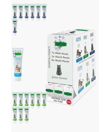 Sernely Cat Malt Advantageous Package (Multi Paste 9x100gr Malt Paste 7x100gr Sterile Paste 1x100gr)-1197