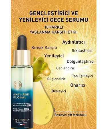 Yves Rocher Anti-Aging Herbal Stem Cell Care Anti-age Global - Niacinamide & Hyaluronic Acid - Night Serum - Buy Online on GoSupps.com