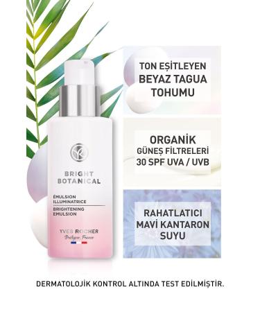 Yves Rocher Anti-Stain and Anti-Wrinkle Herbal Care Bright Botanical - Vitamin E - 30 Spf Emulsion Cream-50 ml - Buy Online on GoSupps.com