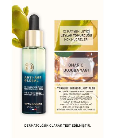 Yves Rocher Anti-Aging Herbal Stem Cell Care Anti-age Global - Niacinamide & Hyaluronic Acid - Night Serum - Buy Online on GoSupps.com