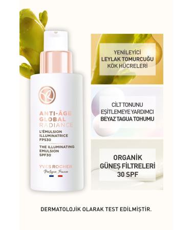Yves Rocher Anti-Stain and Anti-Aging Herbal Stem Cell Care Anti-age Global Radiance- Vitamin E - 30 Spf Cream - Buy Online on GoSupps.com