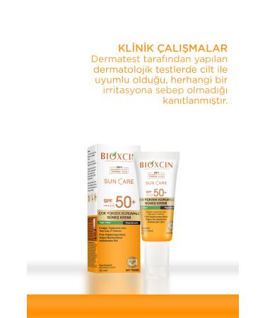 Bioxcin SunCare Sun Cream for Oily Skin Spf 50 Very High Protection 50 ml - (Collagen Dry Touch) - Buy Online on GoSupps.com