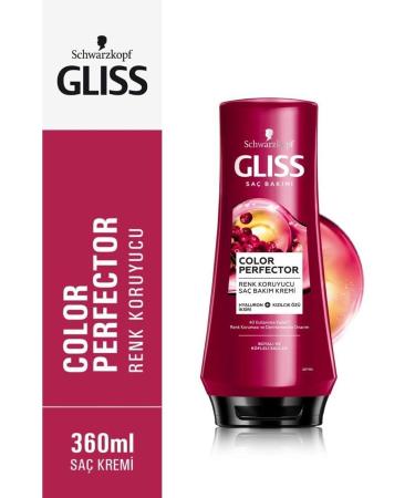 Gliss Color Perfector Color Protection Shampoo 500 Ml + Hair Conditioner 360 Ml + Palette Permanent Natural Colors - Buy Online on GoSupps.com