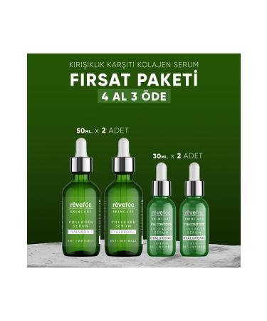 Revefee 4-Piece Anti-Wrinkle Serum-Botox Effect - Collagen - Hyaluronic Acid -collagen