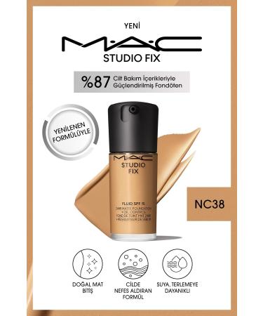 Mac STUDIO FIX FLUID SPF 15 MATTE FOUNDATION-NC38 30 ML DEMBA5783