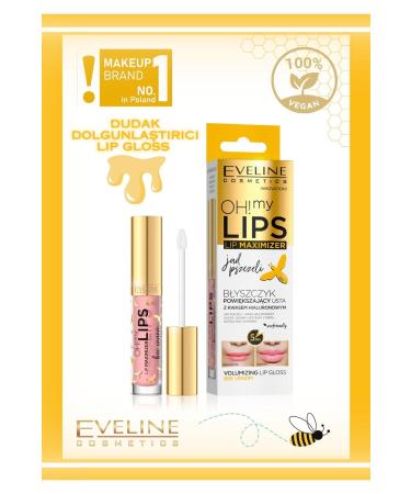 Eveline Cosmetics Oh! My Lips! Lip Enlargement Lip Gloss with Hyaluronic Acid and Bee Venom