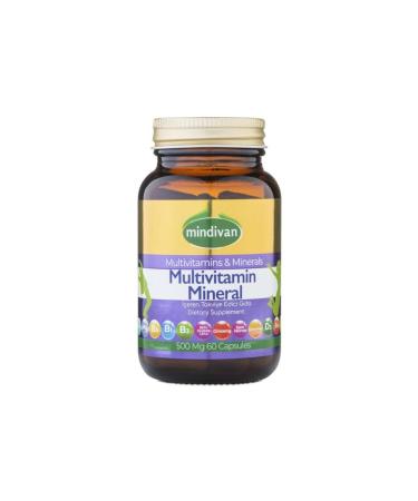 Mindivan Multivitamin Mineral and Plant Extracts 60 Capsules 500mg