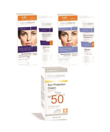 DermaDerm Blemish Day Cream and Night Cream 50 Spf Sunscreen Set of 3