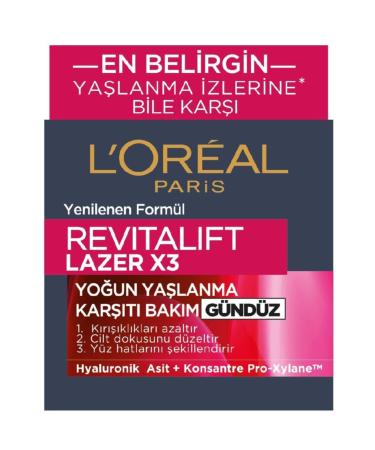 L'Oreal Paris Revitalift Laser X3 Intensive Anti-Aging Care Day Cream - Buy Online on GoSupps.com