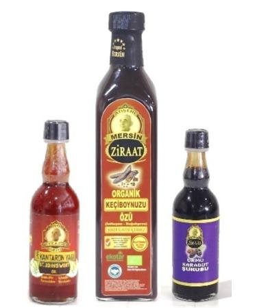 At eri Organic Natural Carob Extract St. John's Wort And Black Mulberry Syrup Set