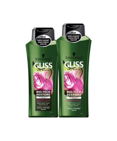 Gliss Bio-Tech Restore Shampoo 500 Ml + Shampoo 360 Ml