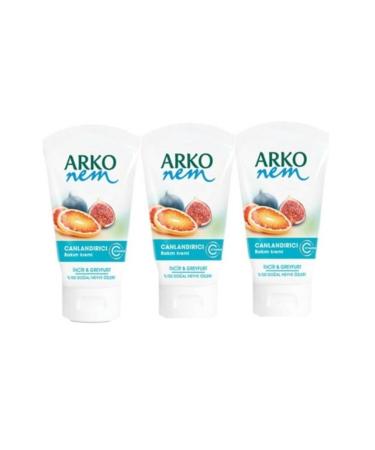 Arko Nem Natural Care Cream Fig & Grapefruit 75 MX 3 Pieces