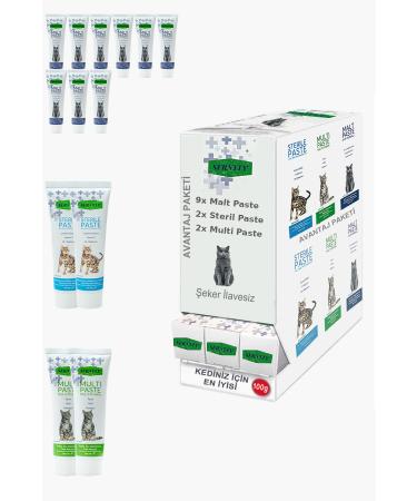 Sernely Cat Malt Advantageous Package (Malt Paste 9x100gr Sterile Paste 2x100gr Multi Paste 2x100gr)-1154