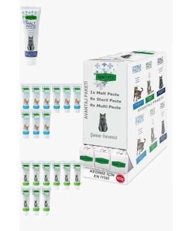 Sernely Cat Malt Advantageous Package (Sterile Paste 9x100gr Multi Paste 9x100gr Malt Paste 1x100gr)-1185