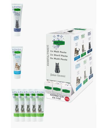 Sernely Cat Vitamin Advantage Package (Multi Paste 5x100gr Sterile Paste 1x100gr Malt Paste 1x100gr)-1645