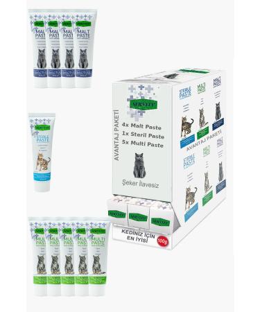 Sernely Cat Vitamin Advantage Package (Multi Paste 5x100gr Malt Paste 4x100gr Sterile Paste 1x100gr)-1655
