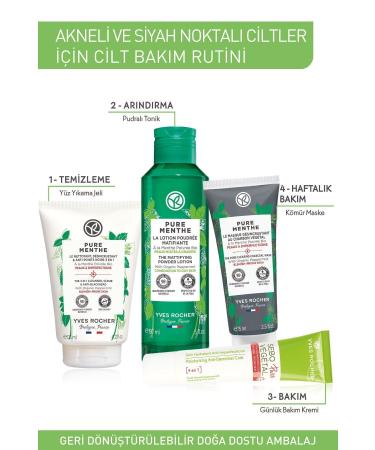 Yves Rocher Pure Menthe Peeling Effective Prebiotic Face Wash Gel for Acne Prone Skin - 125 ml - Buy Online on GoSupps.com