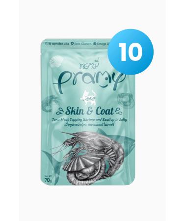 pramy Adult Cat Food with Shrimp Scallops and Tuna in Jelly 70 Gr-10