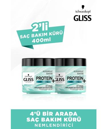 Gliss 4 in 1 Moisturizing Hair Care Cure - With Cocoa Butter 400 Ml X 2 Pieces