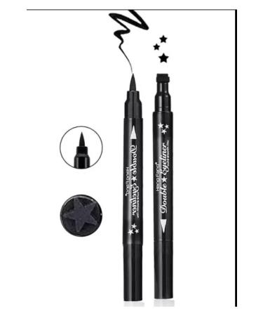 MEW FORM LIFE Double Head Eyeliner Stamp Black Pencil Star Stamp Liquid Waterproof Eyeliner