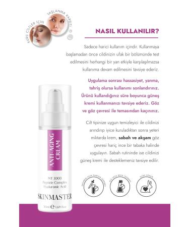 SkinMaster Anti-Aging Anti-Wrinkle Peptide Content Care Cream (MT-3000 + Peptide Complex + HA) - Buy Online on GoSupps.com